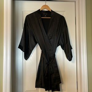 Victoria’s Secret Black Satin Robe
